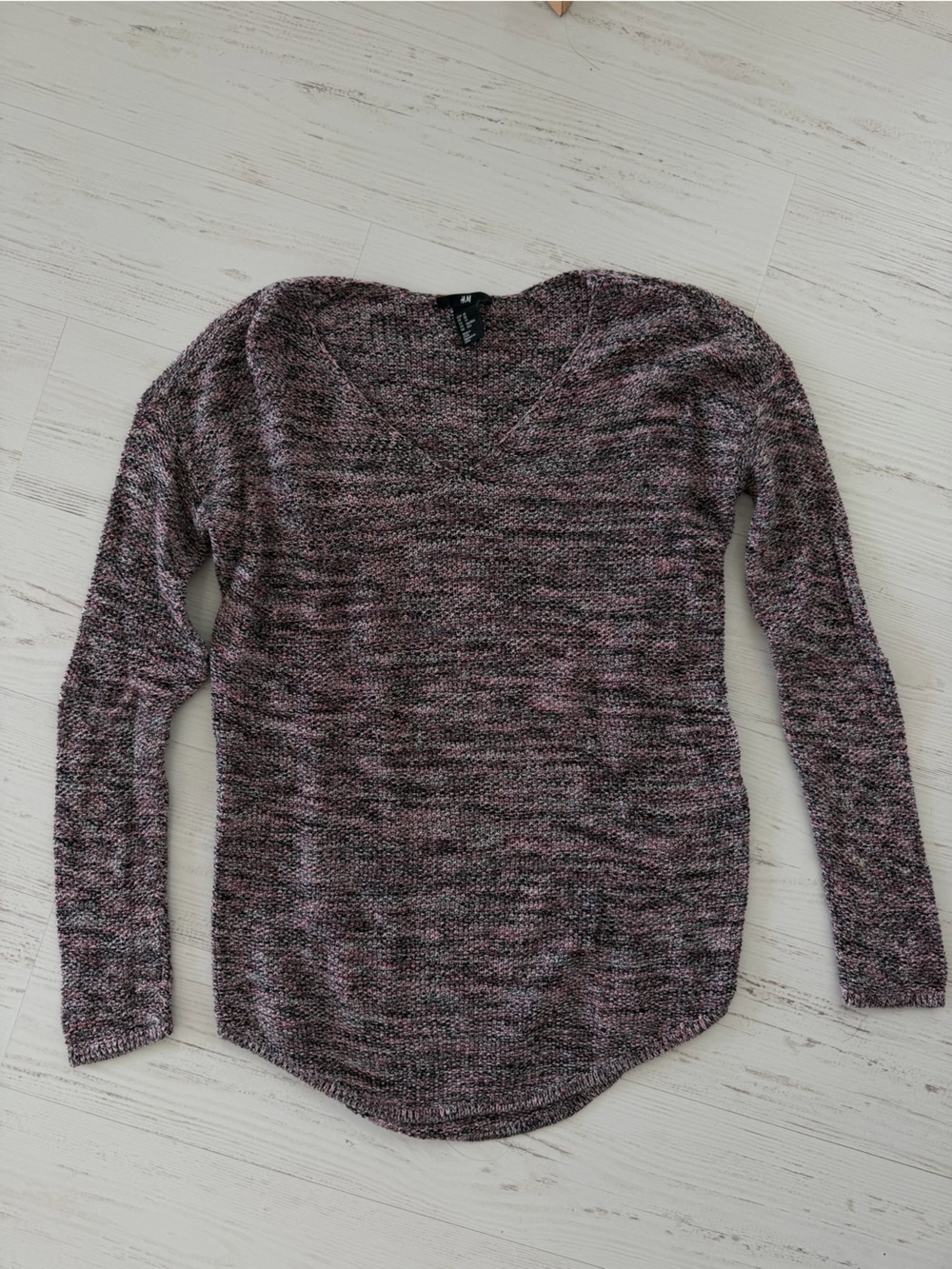 H&M Marled V-Neck Sweater